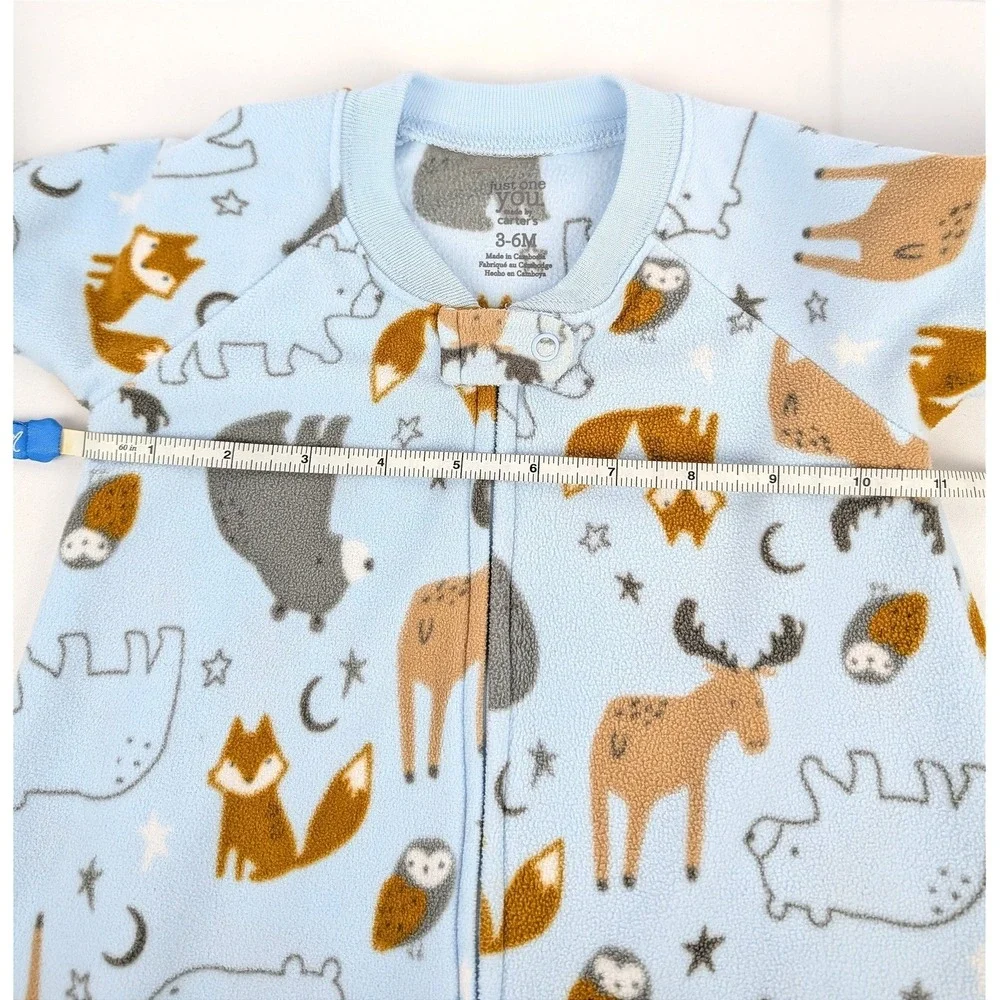 Just One You by Carters Blue‎ Fleece Woodland Animal Sleep Sack 3-6M